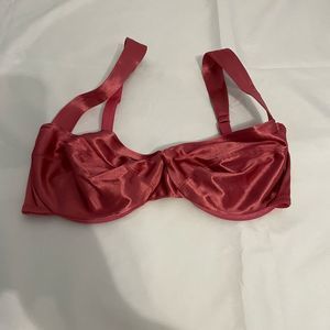Victoria's Secret VTG SHINY RED Second Skin Satin Bra 34C